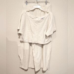 Free People Beach 100% Cotton Cream Two-Piece Outfit